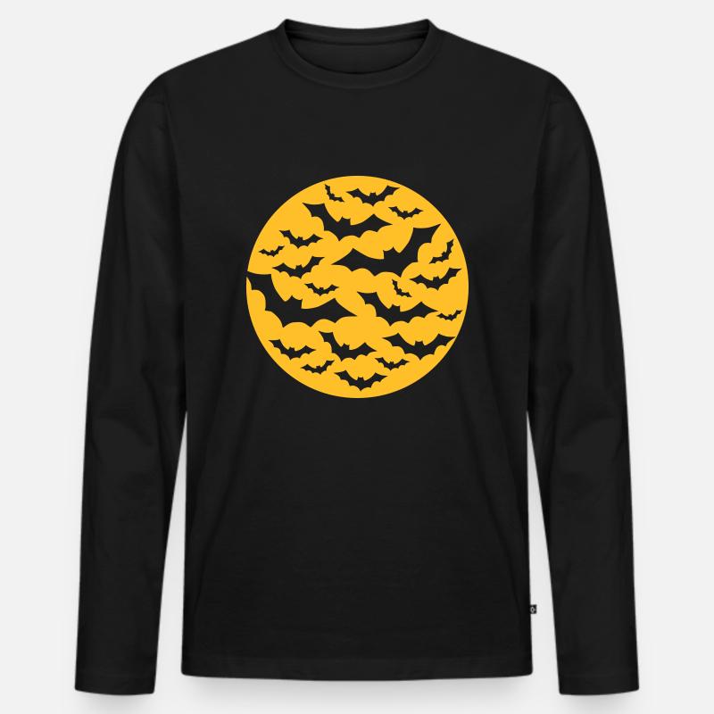 Fledermäuse - Männer Premium Bio Langarmshirt - Schwarz