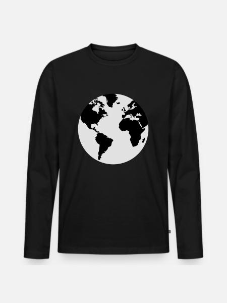 Earth - Earth - Men's Premium Organic Long Sleeve Shirt - black