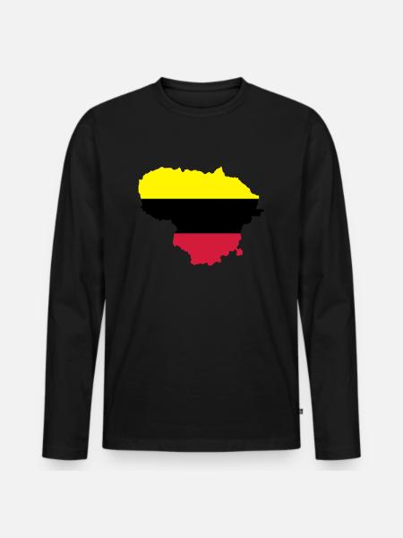 Litauen - Männer Premium Bio Langarmshirt - Schwarz