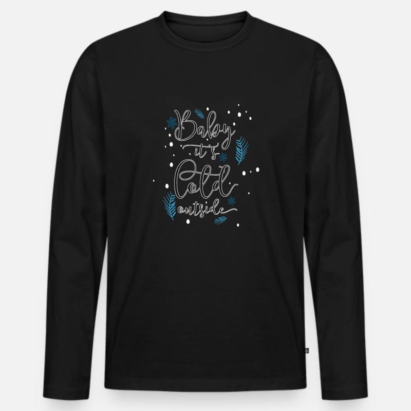 baby_its_cold_2 - Männer Premium Bio Langarmshirt - Schwarz