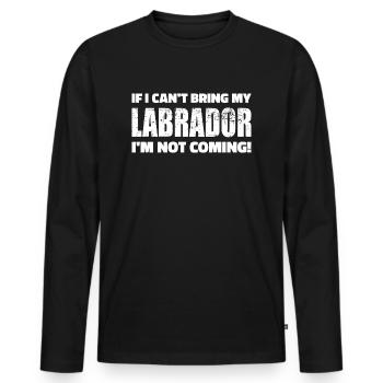 Labrador - Männer Premium Bio Langarmshirt - Schwarz - Vorne - Nico (187cm)