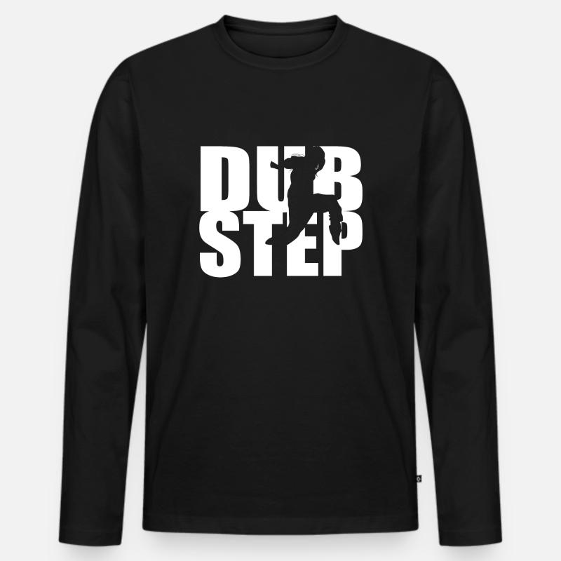 DUBSTEP - Männer Premium Bio Langarmshirt - Schwarz