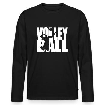 volleyball - Men's Premium Organic Long Sleeve Shirt - black - Front - Nico (187cm)