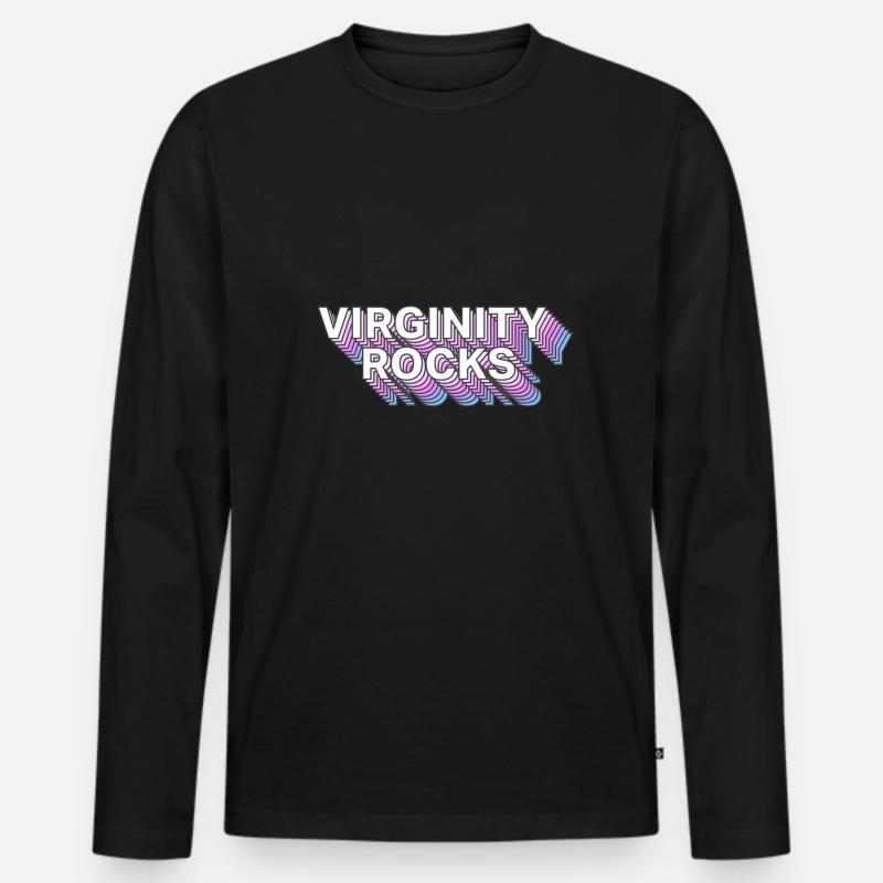 Jungfräulichkeitsfelsen - Männer Premium Bio Langarmshirt - Schwarz