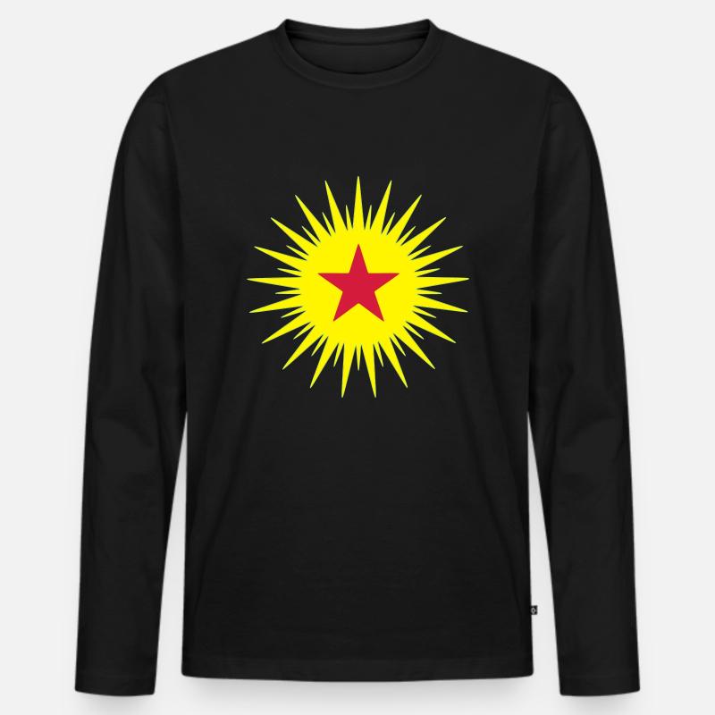 KCK sonne - Männer Premium Bio Langarmshirt - Schwarz