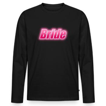 BRIDE - Men's Premium Organic Long Sleeve Shirt - black - Front - Nico (187cm)