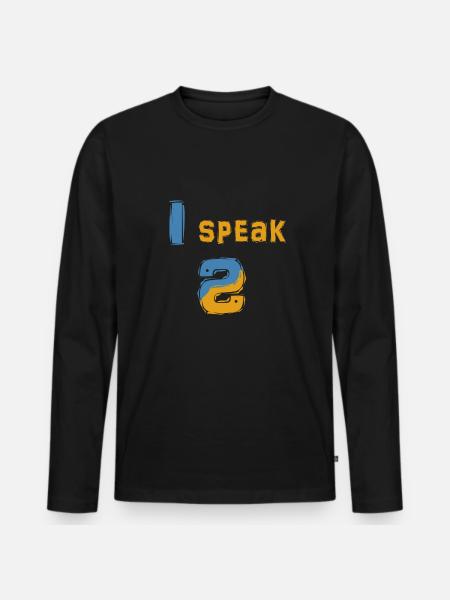Parlo Python - Per tutti i programmatori in Python - Maglia a manica lunga ecologica premium da uomo - nero