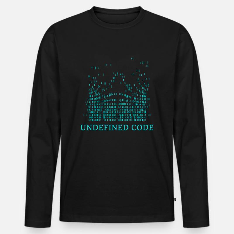 undefinierter unbekannter geheim code nerd nummer - Männer Premium Bio Langarmshirt - Schwarz