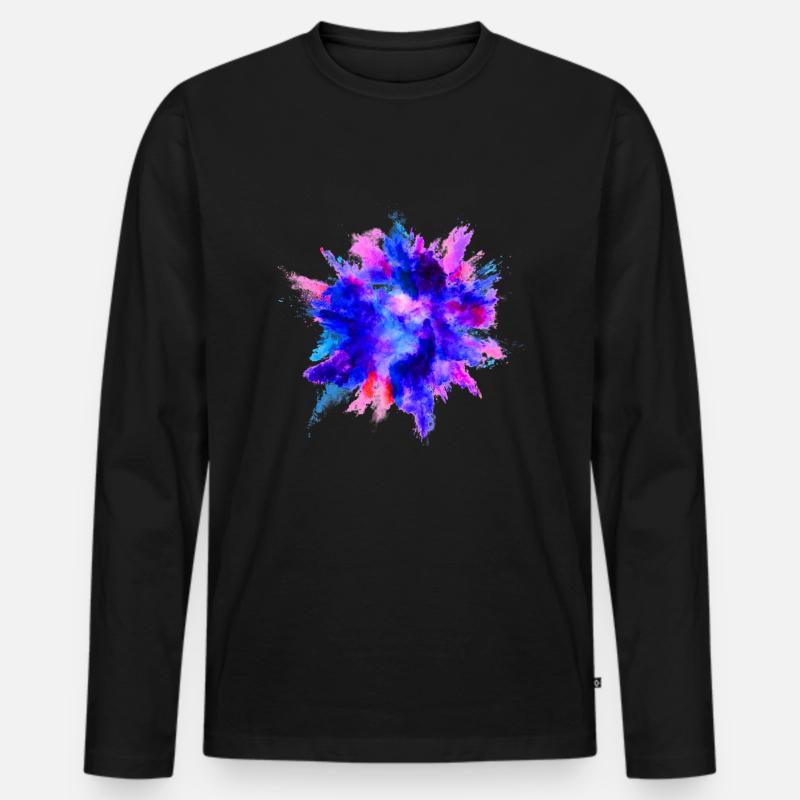 Graffiti - Männer Premium Bio Langarmshirt - Schwarz