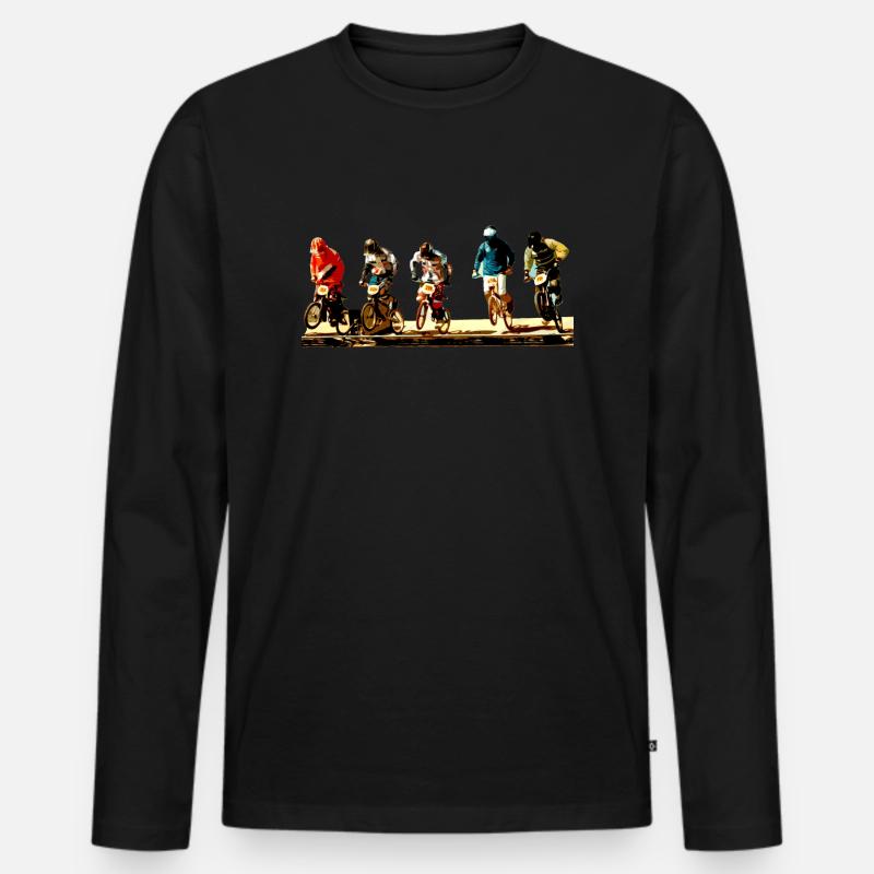 bmx - Männer Premium Bio Langarmshirt - Schwarz