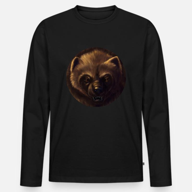 Wolverine - Männer Premium Bio Langarmshirt - Schwarz
