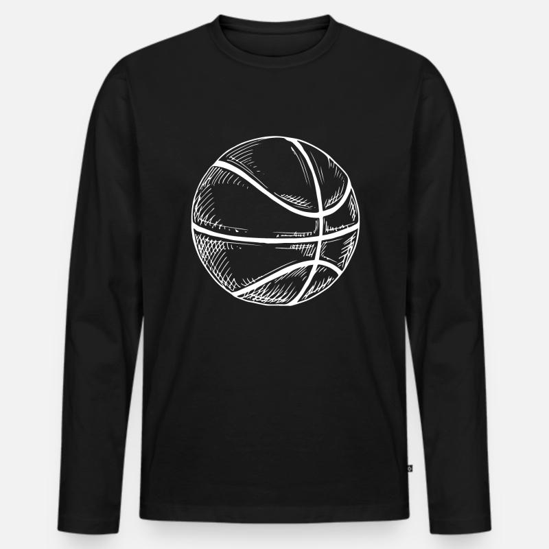 Basketball - Männer Premium Bio Langarmshirt - Schwarz