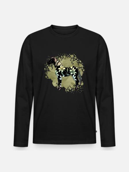 Cheval - T-shirt manches longues Premium bio Homme - noir