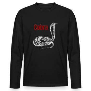 Cobra Snake - T-shirt manches longues Premium bio Homme - noir - Devant - Nico (187cm)