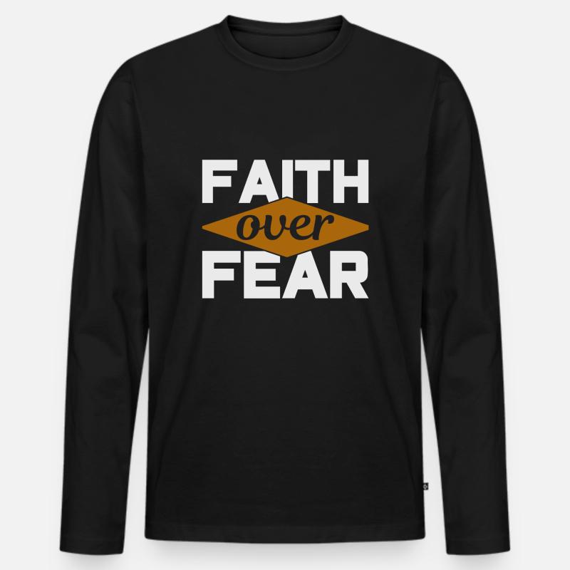 Christliche Sprüche - Männer Premium Bio Langarmshirt - Schwarz