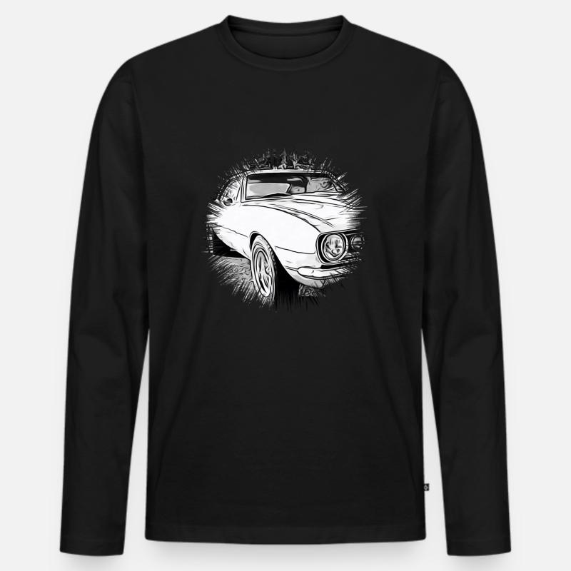 Auto - Männer Premium Bio Langarmshirt - Schwarz