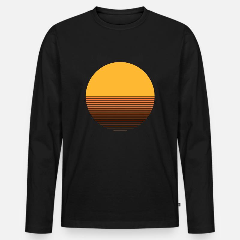 Schaufel sun - Männer Premium Bio Langarmshirt - Schwarz