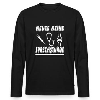 Arzt - Männer Premium Bio Langarmshirt - Schwarz - Vorne - Nico (187cm)