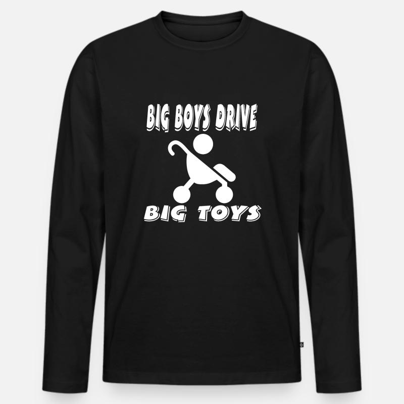 Kinder - Männer Premium Bio Langarmshirt - Schwarz