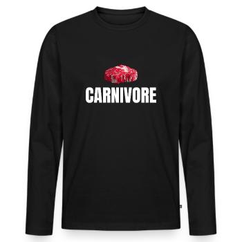 Carnivore Meat BBQ Lover - Männer Premium Bio Langarmshirt - Schwarz - Vorne - Nico (187cm)