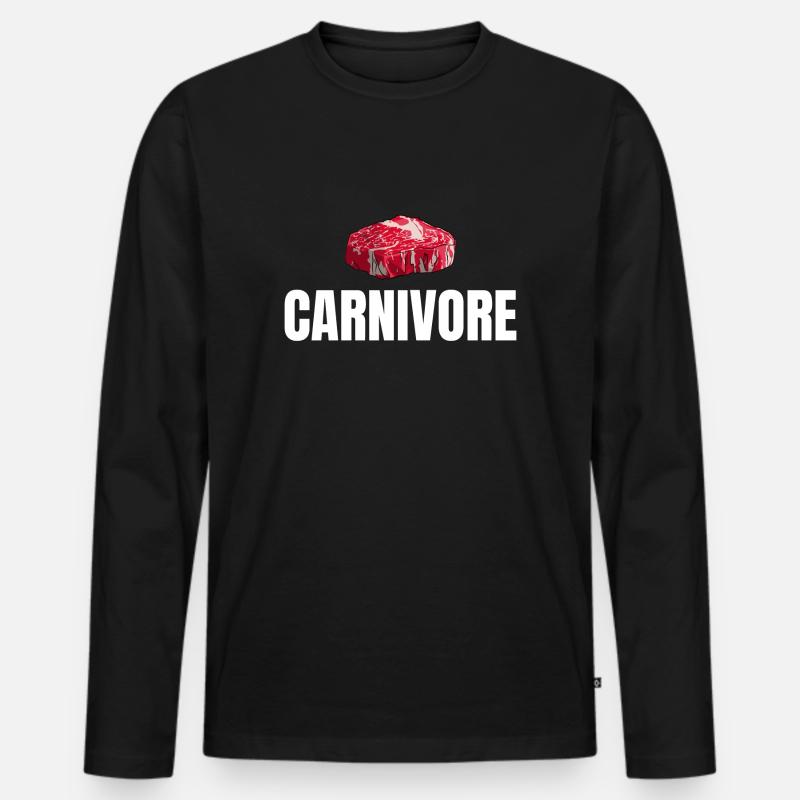 Carnivore Meat BBQ Lover - Männer Premium Bio Langarmshirt - Schwarz