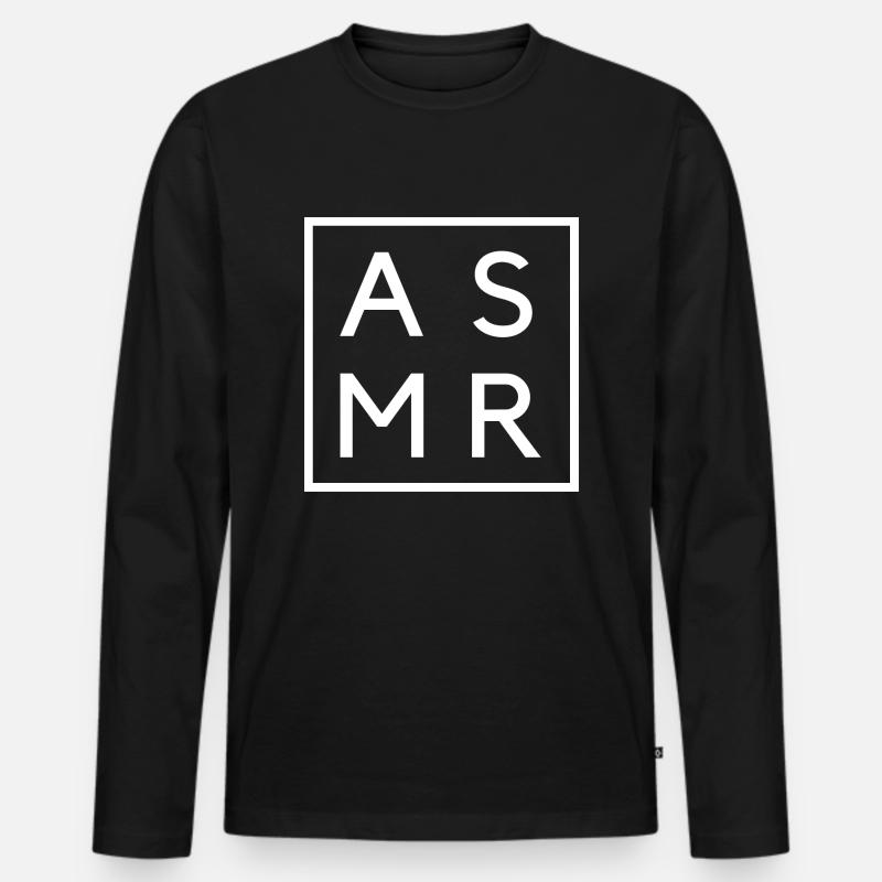 ASMR - Männer Premium Bio Langarmshirt - Schwarz