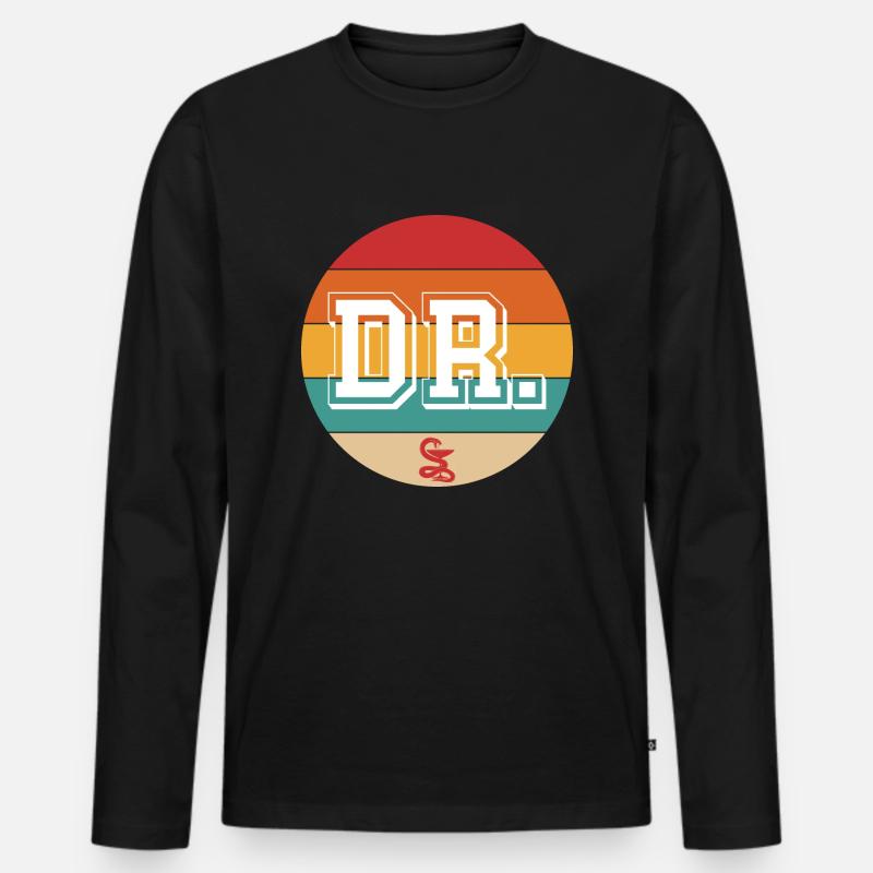 Arzt - Männer Premium Bio Langarmshirt - Schwarz