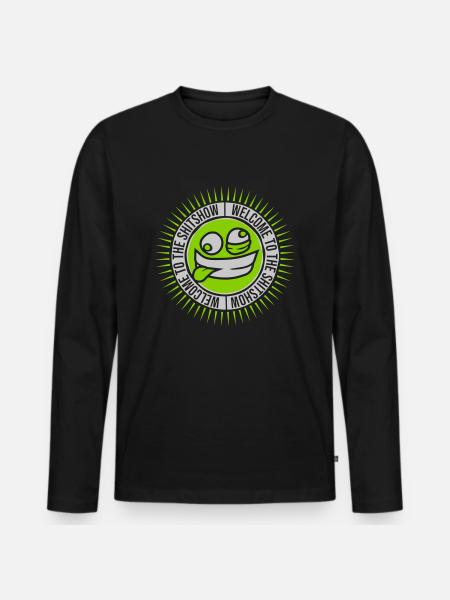 Face Crazy Shitshow - T-shirt manches longues Premium bio Homme - noir
