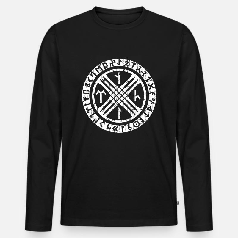 Tengri - Männer Premium Bio Langarmshirt - Schwarz