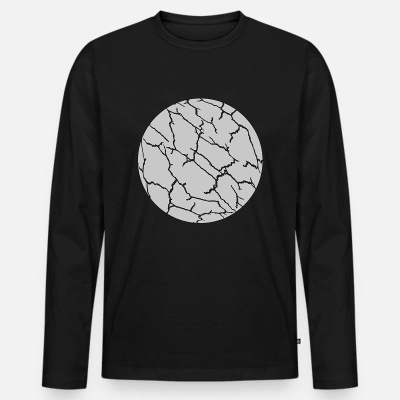 Ball Risse Muster Textur - Männer Premium Bio Langarmshirt - Schwarz