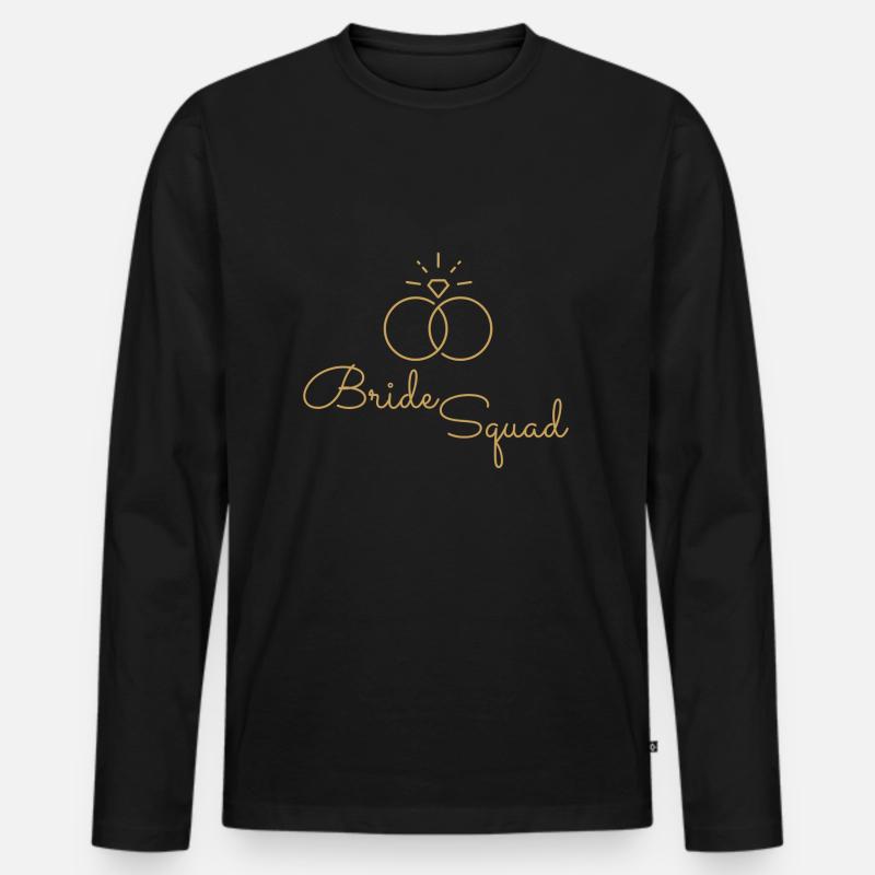 Bride Squad - Männer Premium Bio Langarmshirt - Schwarz