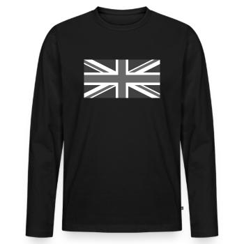 Union Jack - Men's Premium Organic Long Sleeve Shirt - black - Front - Nico (187cm)