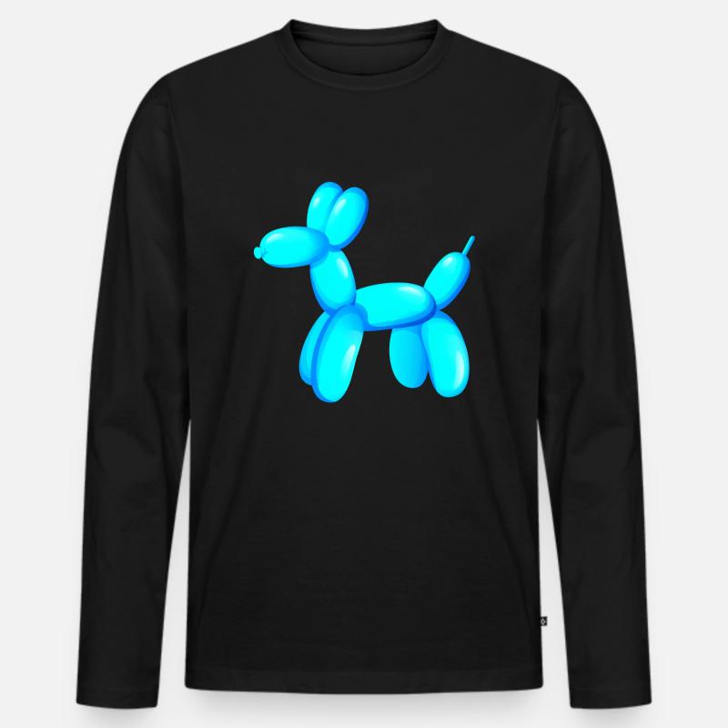Hundeball - Männer Premium Bio Langarmshirt - Schwarz