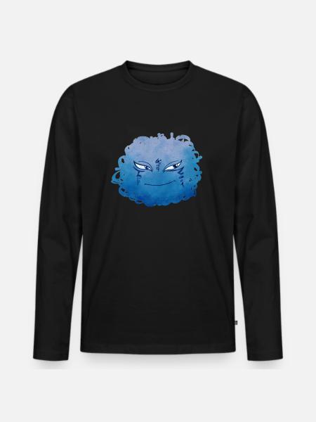 Little Pelota Monster n°9 – blue - Men's Premium Organic Long Sleeve Shirt - black