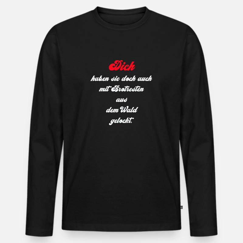 Wald - Männer Premium Bio Langarmshirt - Schwarz