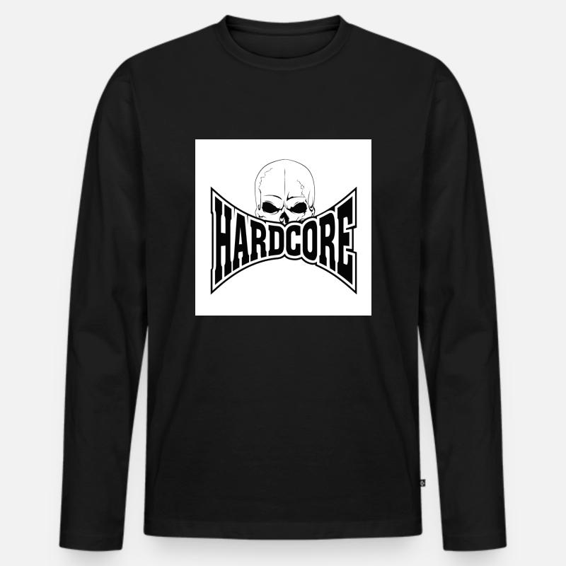 hardcoreterror - Männer Premium Bio Langarmshirt - Schwarz