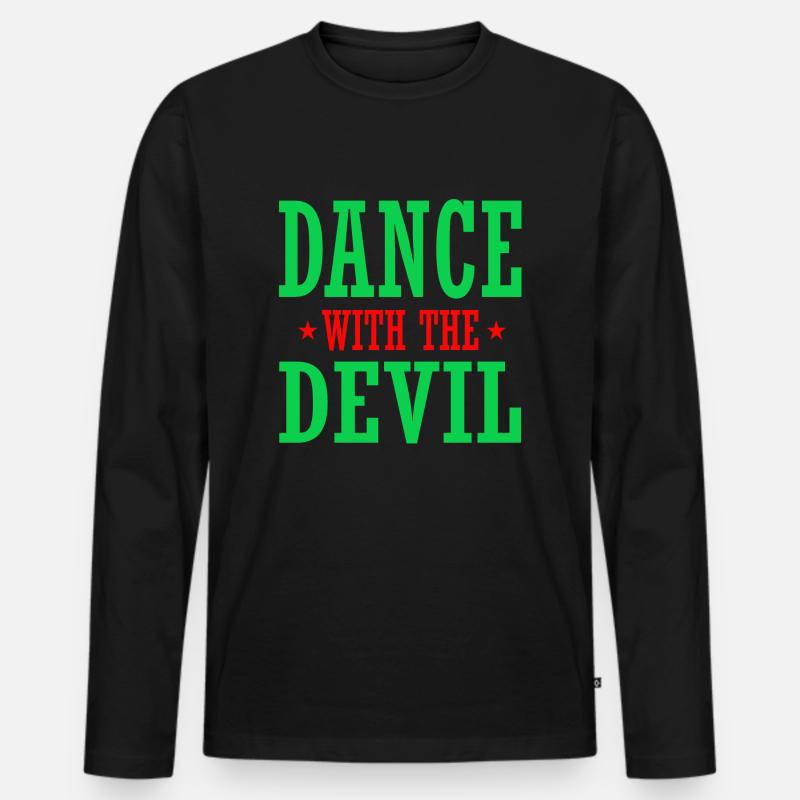 Dance with the Devil - Männer Premium Bio Langarmshirt - Schwarz