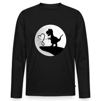 escrimeur escrimeur degen florett fencing-saurus - T-shirt manches longues Premium bio Homme - noir - Devant - Nico (187cm)