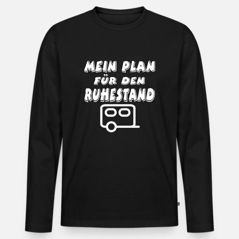 Camping - Männer Premium Bio Langarmshirt - Schwarz