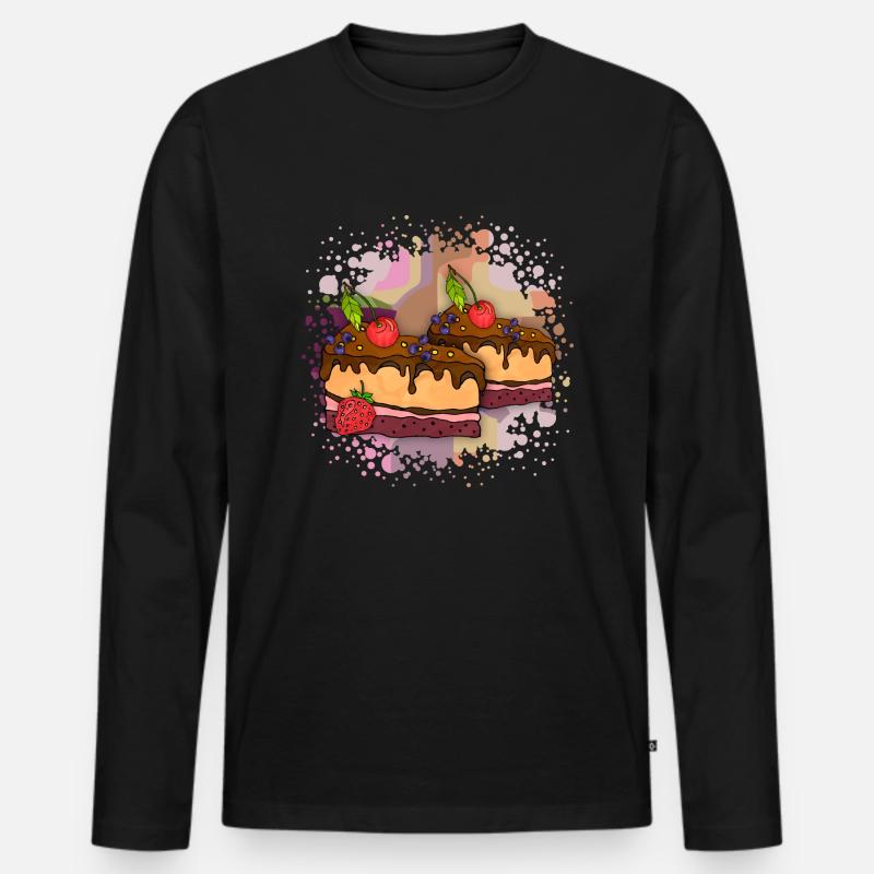 Gâteau - T-shirt manches longues Premium bio Homme - noir