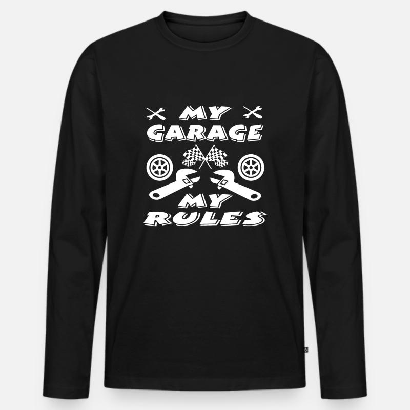Auto - Männer Premium Bio Langarmshirt - Schwarz