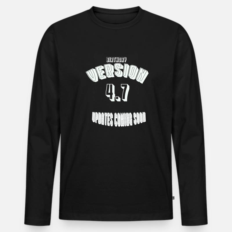 Birthday47 - Männer Premium Bio Langarmshirt - Schwarz