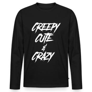 Les amateurs de gothique effrayants, mignons et fous - T-shirt manches longues Premium bio Homme - noir - Devant - Nico (187cm)