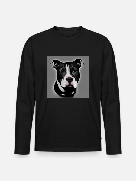Dog best friend - Men's Premium Organic Long Sleeve Shirt - black