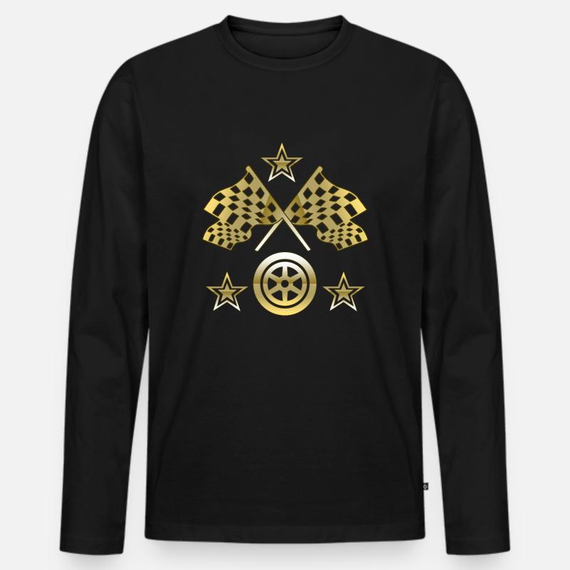 Auto - Männer Premium Bio Langarmshirt - Schwarz