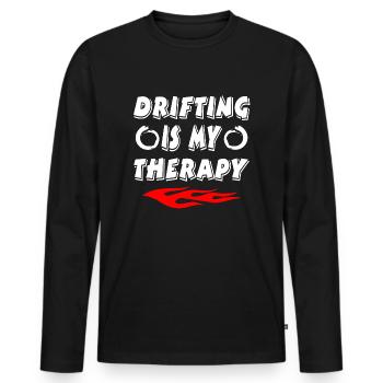 Auto - Männer Premium Bio Langarmshirt - Schwarz - Vorne - Nico (187cm)