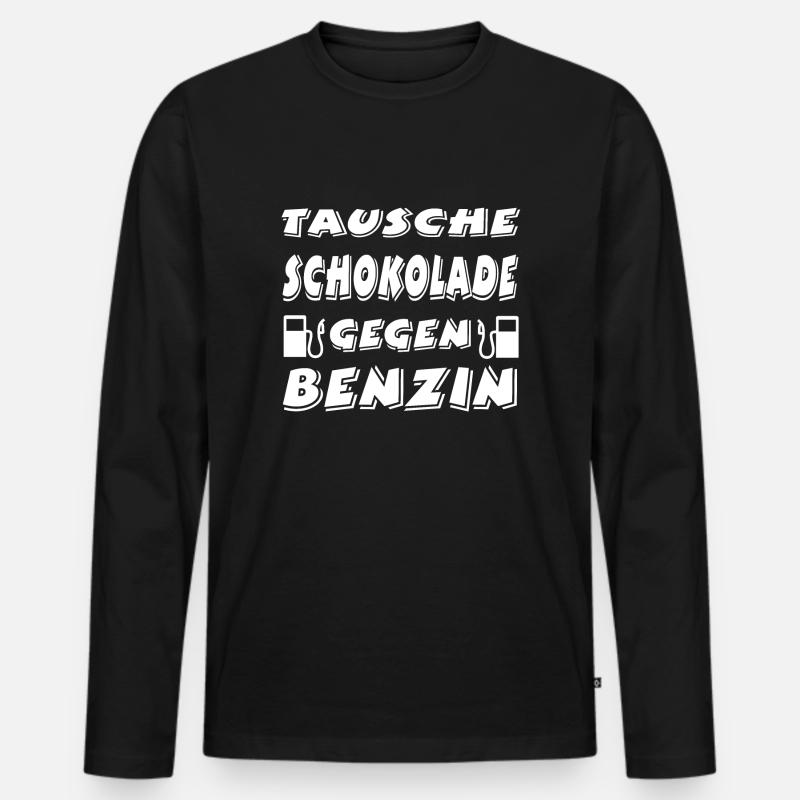 Auto - Männer Premium Bio Langarmshirt - Schwarz