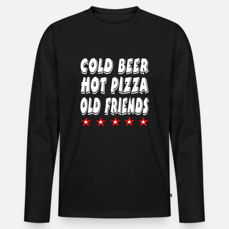 Bier - Männer Premium Bio Langarmshirt - Schwarz