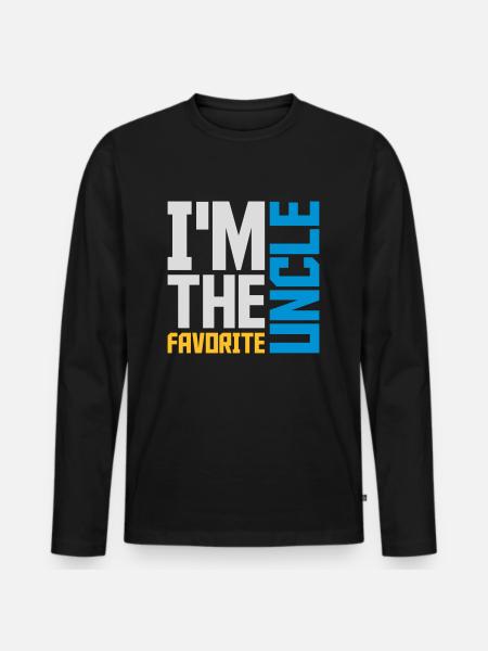at The Favorite Uncle - Men's Premium Organic Long Sleeve Shirt - black