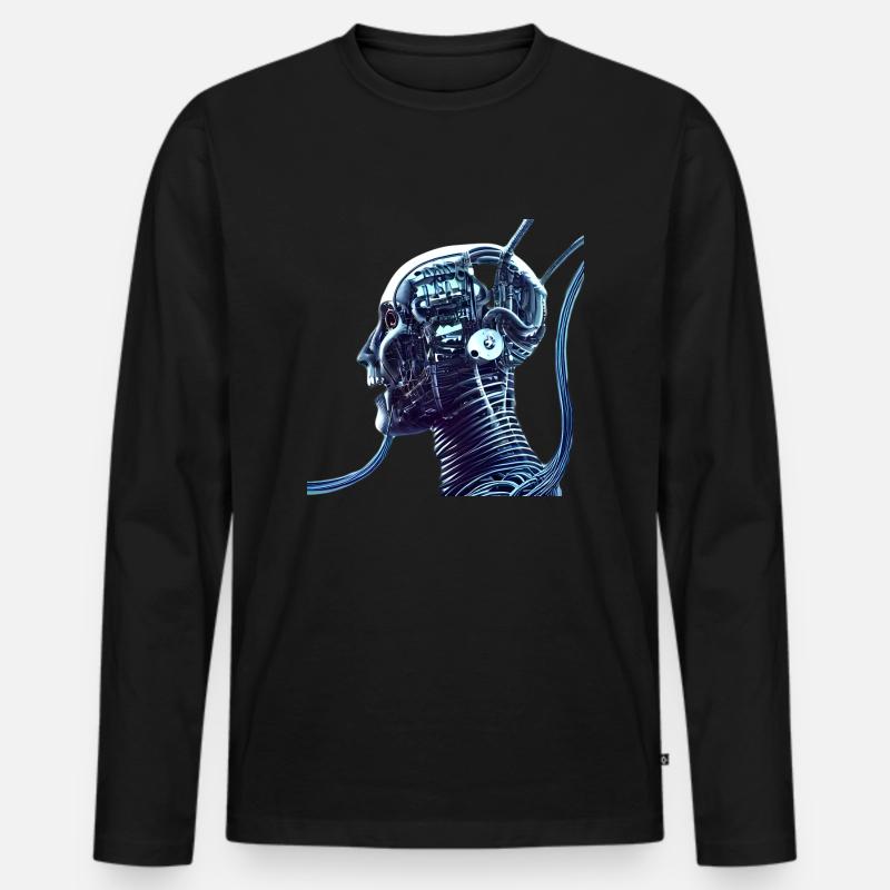 The Singularity Is Coming - Männer Premium Bio Langarmshirt - Schwarz